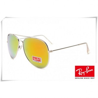 Ray Bans AViator RB3025 Sunglasses Golden Frame Golden Flash Lens