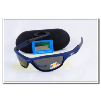 Cheap Oakley Polarized Sunglasses RoyalBlue Frame Slate grey Iridium Lens Sale