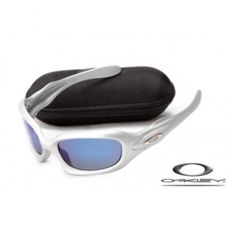 Oakley Monster Dog Sunglasses Polishing Silver Frame Blue Iridium Lens OAKLEY20156321
