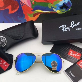 Men's Women's Ray Ban aviator Sunglasses RB3026 Deep Blue