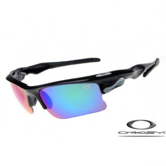 Cheap Oakley Fast Jacket Sunglasses Polishing Black Frame Ice Blue Lens For Sale