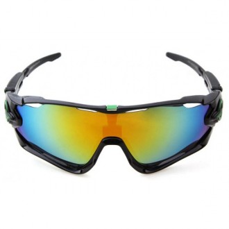 Oakley Sunglasses Jawbreaker Black Frame Fire Ice Blue Iridium Lens
