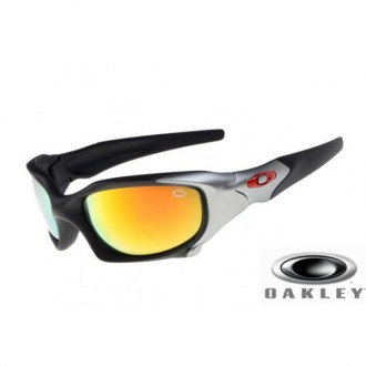  Oakley Pit Boss Sunglasses Black Silver Frame Yellow Lens OAKLEY201567411