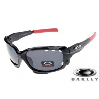 Oakley Racing Jacket Sunglasses Polishing Black / Gray Vented Iridium