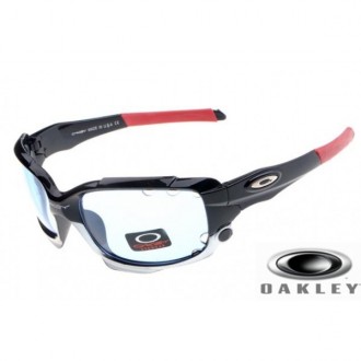 Oakley Racing Jacket Sunglasses Black Frame Clear Vented Iridium Lens