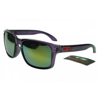 Oakley Holbrook Sunglasses Crystal violet Frame Yellow Green Lens