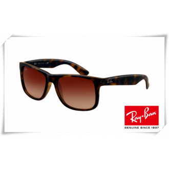 Ray Ban RB4165 Justin Sunglasses Havana Frame Wine Red Gradient Lens
