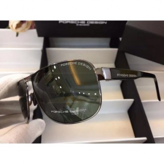 Mens Porsche Design Sunglasses Black Silver