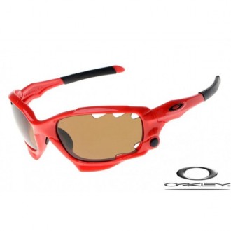 Oakley Limited Edition Fathom Racing Jacket Sunglasses Polishing Red / Brown Iridium
