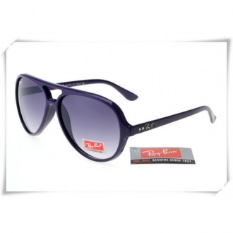Ray Ban RB4125 Cats 5000 Sunglasses Polishing Purple Frame Grey Gradient Lens