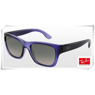 Ray Ban RB4194 Highstreet Wayfarer Sunglasses Blue Frame Grey Gradient Lens