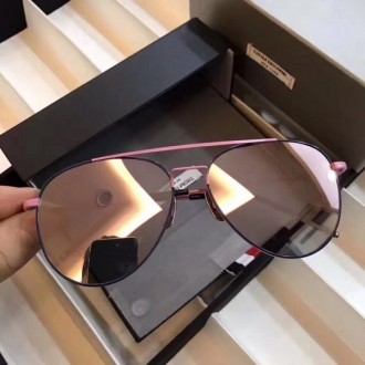 Thom Browne TB-104 Sunglasses Double Plating Pink Lenses