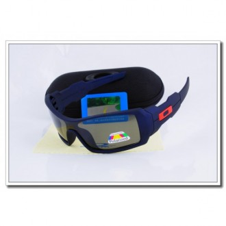 Cheap Oakley Oil Rig Polarized Sunglasses RoyalBlue Frame Slate grey Iridium Lens Sale