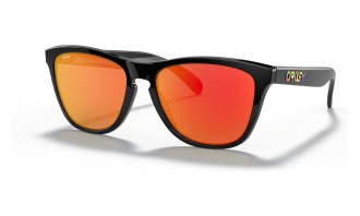 Oakley Frogskins Sunglasses Polished Black Frame Prizm Ruby Lens
