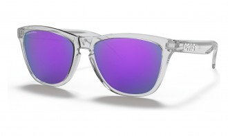 Oakley Frogskins Sunglasses Polished Clear Frame Prizm Violet Lens