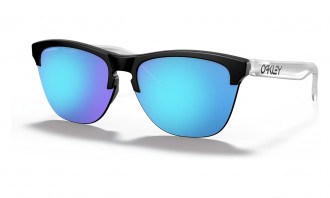 Oakley Frogskins Lite Sunglasses Matte Black Frame Prizm Sapphire Lens