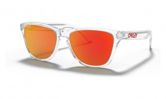 Oakley Frogskins Xs Youth Fit Sunglasses Polished Clear Frame Prizm Ruby Lens