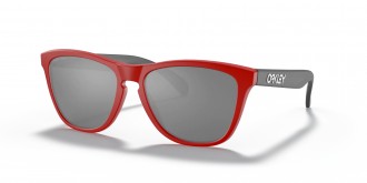 Oakley Frogskins Low Bridge Fit Origins Collection sunglasses Matte Redline frame Prizm Black lens