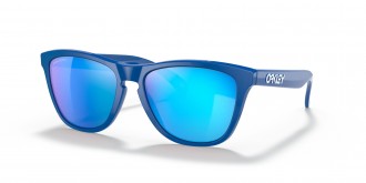 Oakley Frogskins Low Bridge Fit Origins Collection sunglasses Sapphire frame Prizm Sapphire lens