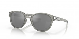 Oakley Latch Low Bridge Fit High Resolution Collection sunglasses Matte Grey Ink frame Prizm Black lens