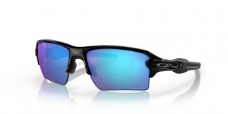 Oakley Flak 2.0 XL sunglasses Polished Black frame Light Prizm Sapphire Polarized lens