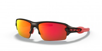 Oakley Flak 2.0 Low Bridge Fit sunglasses Grey Smoke frame Prizm Ruby lens