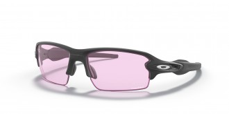 Oakley Flak 2.0 Low Bridge Fit sunglasses Polished Black frame Prizm Low Light lens