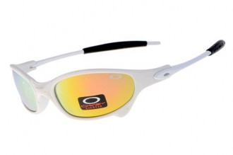 Oakley juliet sunglasses in white / fire iridium