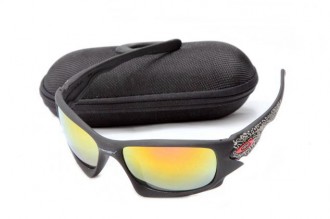 Oakley ten sunglasses in matte black / fire iridium