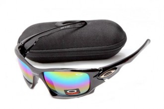 Oakley ten sunglasses in polished black / ice iridium