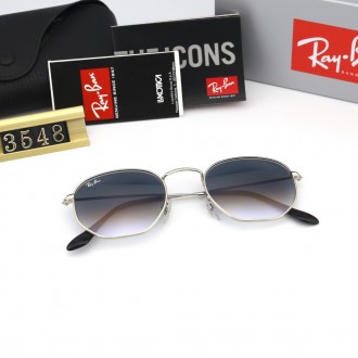 Ray Ban RB3548 Sunglasses Gradient Purple/Sliver with Black