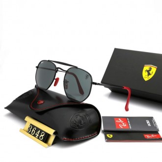 Ray Ban RB3648 Sunglasses Green/Black with Red