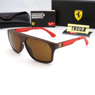 Ray Ban RB4309 Sunglasses Brown/Red with Black