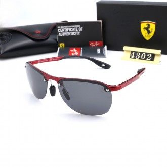 Ray Ban RB4302 Sunglasses Black/Red with Black