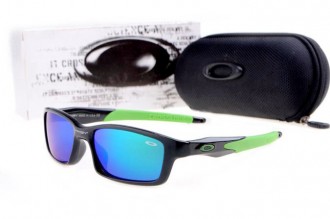 Oakley crosslink sunglasses polished black/island green/blue iridium