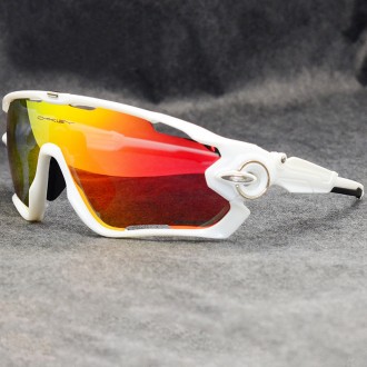 Oakley Jawbreaker Sunglasses White/Prizm Fire