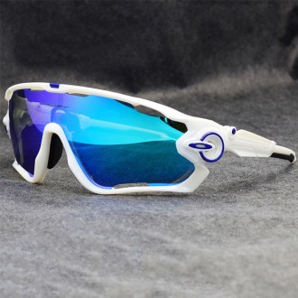 Oakley Jawbreaker Sunglasses White/Blue Iridium