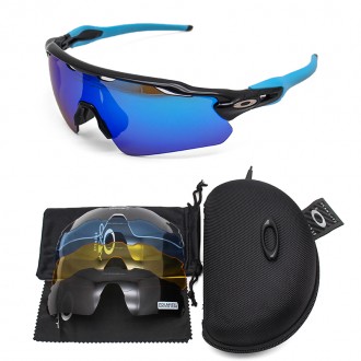 Oakley radar ev Sunglasses Black with Blue/Prizm Blue