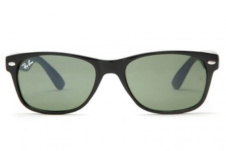 Ray Ban RB2132 Wayfarer Sunglasses Black/Light Green
