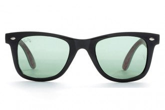 Ray Ban RB2140 Original Wayfarer Sunglasses Black with Fire/Light Jade