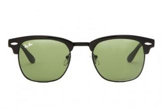 Ray Ban RB3016 Clubmaster Sunglasses Black/Green