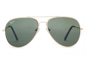 Ray Ban RB3025 Aviator Sunglasses Gold/Green