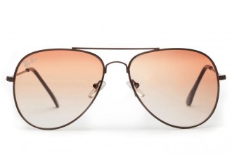 Ray Ban RB3025 Aviator Sunglasses Brown/Light Ruby Gradient