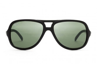 Ray Ban RB4162 Cats 5000 Sunglasses Black/Light Green