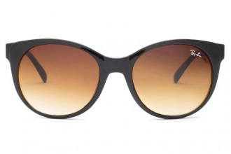 Ray Ban RB7288 Erika Sunglasses Black/Brown Gradient