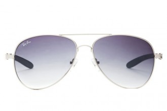 Ray Ban RB8307 Tech Carbon Fibre Sunglasses Silver/Crystal Purple Gradient