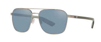 Costa Wader Mens Sunglasses Brushed Gunmetal/Gray Silver Mirror