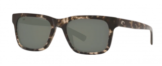 Costa Tybee Mens Sunglasses Shiny Black Kelp/Gray