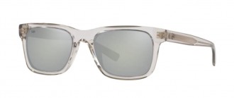 Costa Tybee Mens Sunglasses Shiny Light Gray Crystal/Gray Silver Mirror