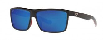Costa Freedom Series Rinconcito Mens Sunglasses Shiny Usa Black/Blue Mirror